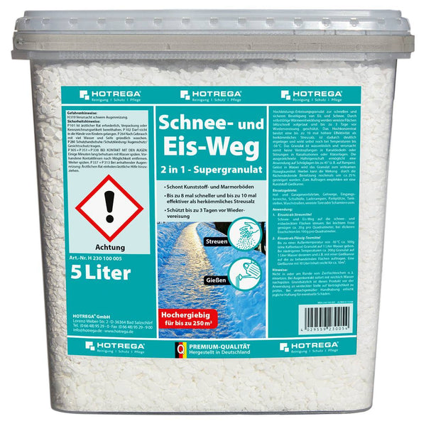 HOTREGA Schnee- und Eis-Weg 2 in 1 Supergranulat - 5 Liter Eimer